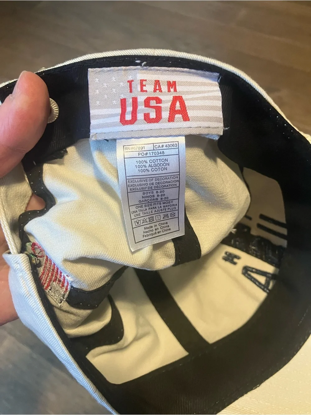 NWT Khaki TEAM USA Olympics Embroidered Baseball Cap